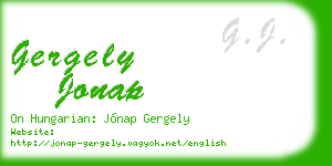 gergely jonap business card